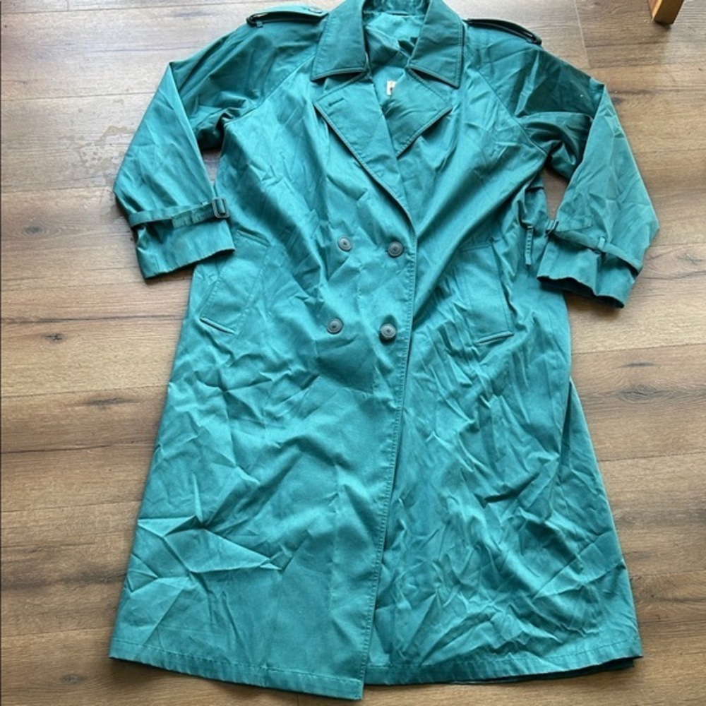 Worthington Vintage Teal Double-Breasted Coat ! Size 14